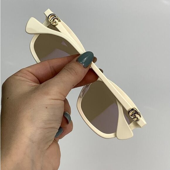 NEW Gucci Sunglasses GG1596SK 002 Ivory/Nude Flash Women Authentic main image 10